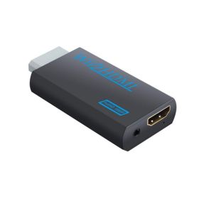 Full HD 1080P Wii to HDMI-compatible Converter Adapter Wii2HDMI-compatible Converter 3.5mm Audio for PC HDTV Monitor Display (Color: BLACK)